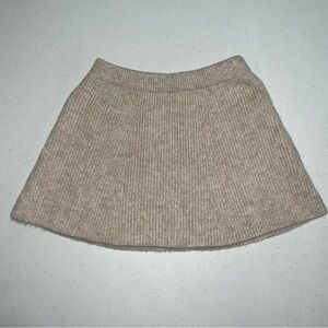 Zara Light Beige Ribbed Skirt